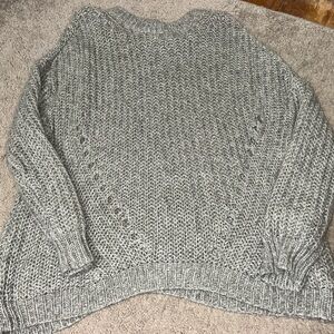 American Eagle Outfitters Soft Gray Knit Pullover